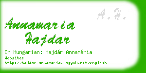 annamaria hajdar business card