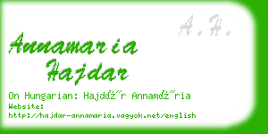 annamaria hajdar business card